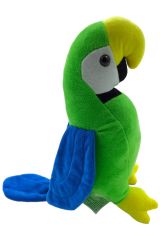 Sevimli 25 cm Boyunda Canlı Renkli Peluş Papağan