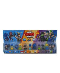 Brawl Stars 6 Karakterli Toplam 16 Parça Brawl Star Figürleri Seti