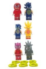 Sonic Hayranlarına Özel: Lego Uyumlu 6lı Figür Seti 5cm.