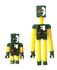 Minecraft Figürleri 4 Karakter Ayakları Kolları Uzayabilen Işıklı Minecraft Karakterleri