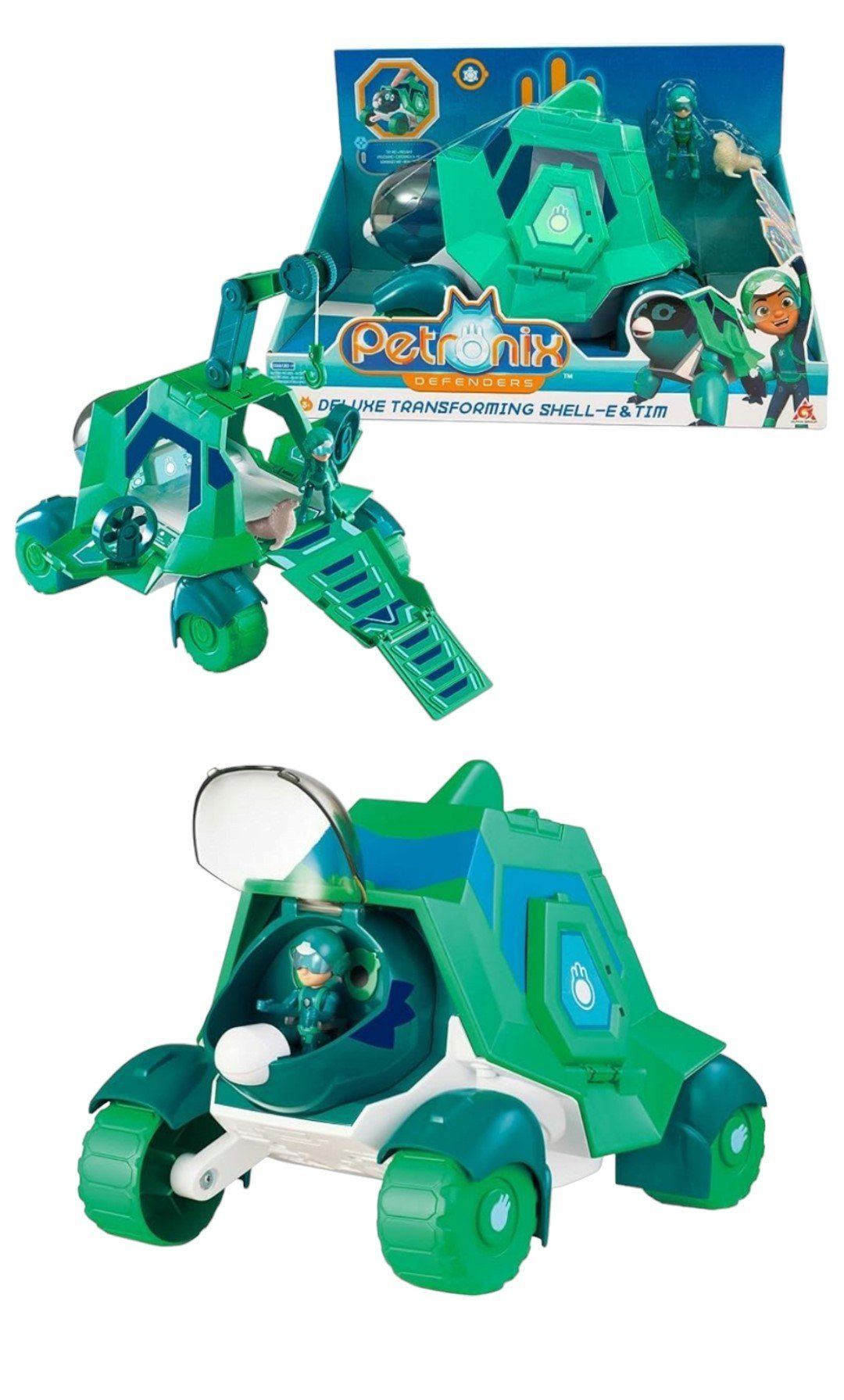 Petronix Defenders Deluxe Dönüştürücü Petronix Oyuncakları Shell-E & Tim