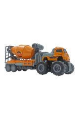 Metal Araçlı Plastik Beton Mikserli Sürtmeli Özellikli Oyuncak İş Makinası 27cm.