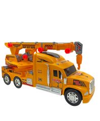 Oyuncak Bom Vinç Büyük Boy İnşaat ve İş Makinası Makaralı Vinç İçi Dolu 60x30cm. İthal