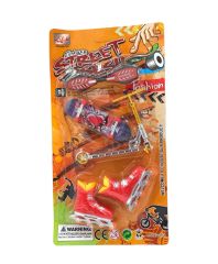 Oyuncak Parmak Kay Kay Paten ve Scooterlı Toplam 5 Parça Parmak Kaykay
