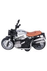 1:12 Çek Bırak Metal Motosiklet Gerçekçi Tasarım, Sesli ve Işıklı Macera!