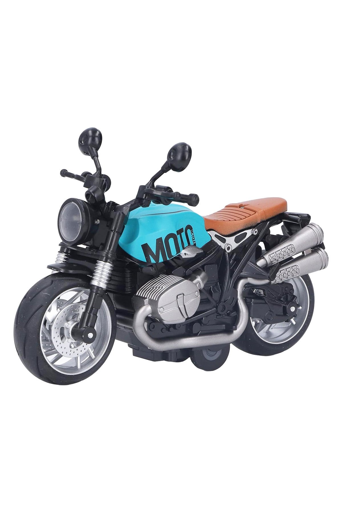 1:12 Çek Bırak Metal Motosiklet Gerçekçi Tasarım, Sesli ve Işıklı Macera!