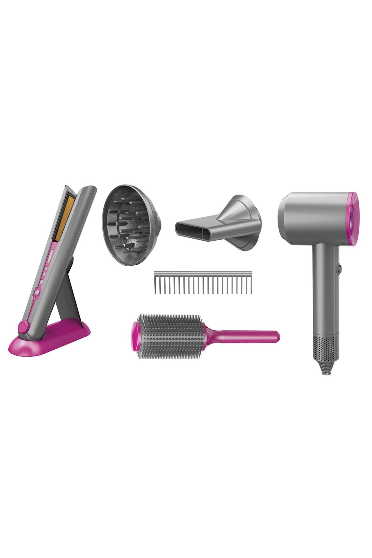 Sesli Işıklı 2'si 1 Arada Lüks Kuaför Oyun Seti ile Kendi Kuaför Salonlarını Kur!