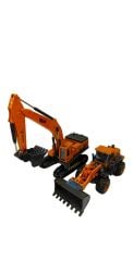 Oyuncak Metal Kepçe Ve Dozer Set 2li