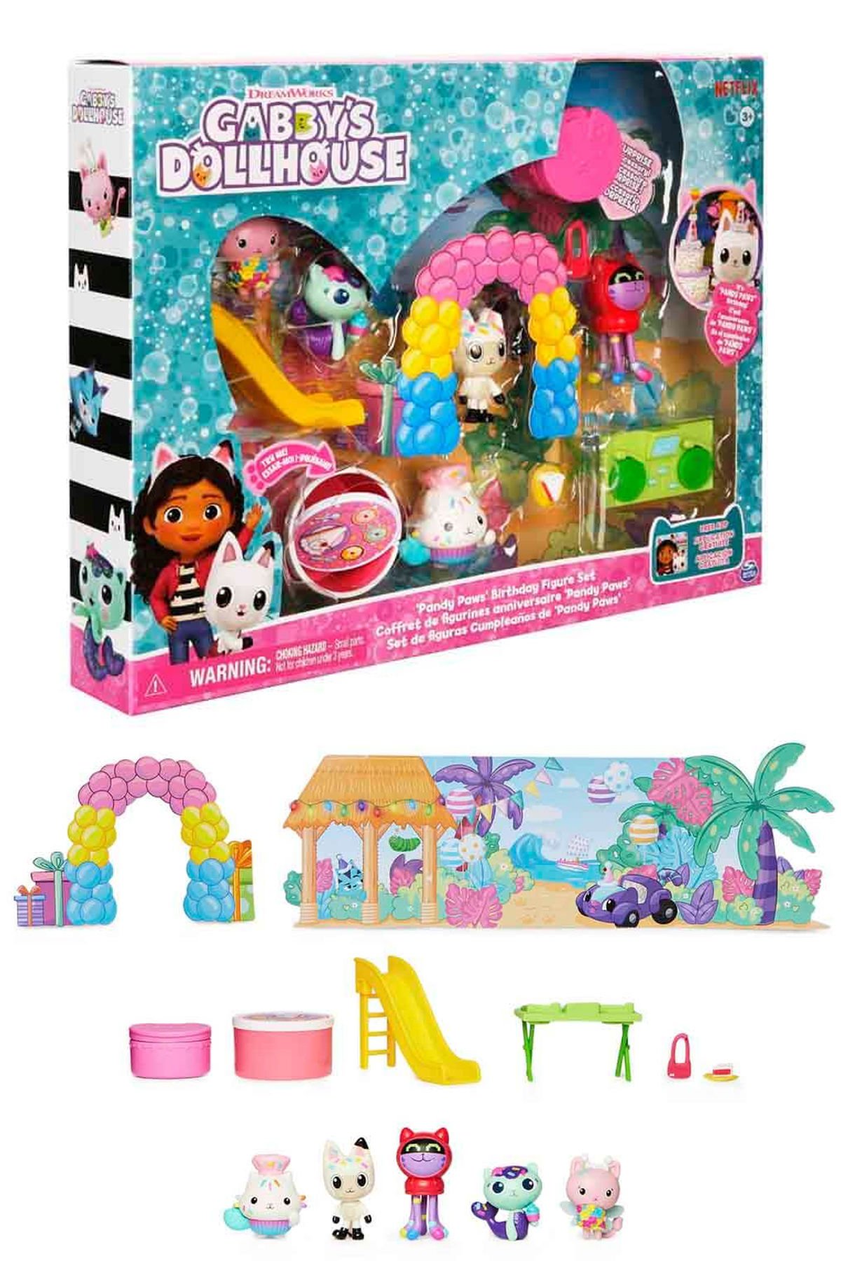 Gabby's Dollhouse Pandi Pati'nin Doğum Günü Seti ile Çocuklar Coşacak!