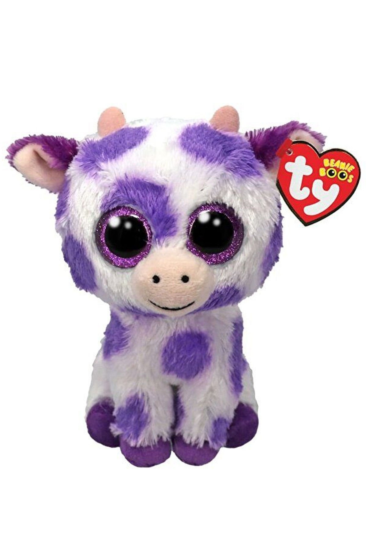 Mor Benekli İnek Ethel TY Peluş: 15 cm Neşe!