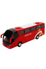 Sesli ve Işıklı Die Cast Çek Bırak Otobüs 19 cm: Şehrin Neşesi Minyatürde!