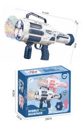 Şarjlı Baloncuk Makinesi Otomatik Işıklı Büyük Boy 41cm + 500ml Baloncuk Suyu