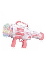 Şarjlı Baloncuk Makinesi Otomatik Işıklı Büyük Boy 41cm + 500ml Baloncuk Suyu