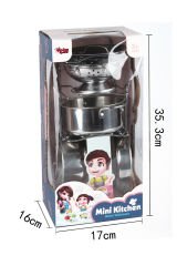 Oyuncak Çelik Tencere Tava Seti Raflı 8 Parça: Minik Şeflerin Rüyası!