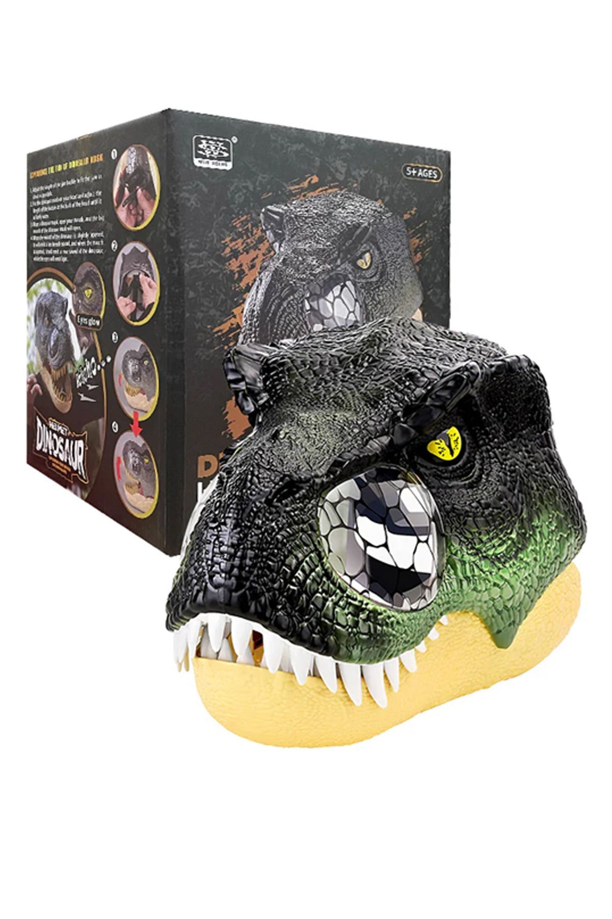 Işıklı ve Sesli T-Rex Maskesi: Dinozor Dünyası Şimdi Çok Daha Gerçekçi!