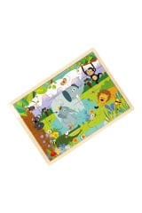 Doğal ve Eğitici: 20 Parça Vahşi Hayvanlar Ahşap Puzzle
