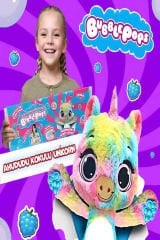 Bubble Pops Raspberry Burst Unicorn: Kokusuyla Büyüleyen Şişme Peluş Unicorn!
