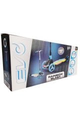 3 Tekerlekli Katlanabilir Rainbow Blast Işıklı Mavi Scooter ile Her Yolculuk Bir Renk Şöleni!