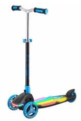 3 Tekerlekli Katlanabilir Rainbow Blast Işıklı Mavi Scooter ile Her Yolculuk Bir Renk Şöleni!